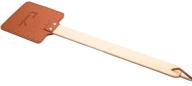 🪰 n/c leather fly swatter – 17.3” heavy duty flyswatter – durable rustic wooden handle (1, brown) logo