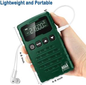 img 3 attached to 📻 Noaa Weather Pocket Radio: Your Trusted Portable AM/FM/Shortwave Personal Emergency Small Weather Alert Radio with LCD Display, Headset Jack, SOS Alarm, Sleep Timer, Antenna, Belt Clip - Ideal for Home & Outdoor Use