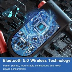 img 3 attached to 🎧 Беспроводные наушники LINPA World: спортивные наушники Bluetooth 5.0 с True Wireless Stereo, глубоким басом, защитой от воды IPX7 и временем работы 54 часа - идеально подходят для тренировок и бега