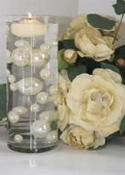 💎 jellybeadz brand 34 ivory pearl beads set with 12 gram pack clear jellybeadz - perfect for elegant wedding centerpieces and decorations логотип