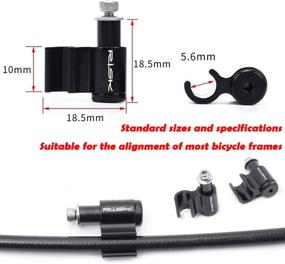 img 3 attached to 🚲 Farbetter 4-Piece Bicycle Cable Guide Set: Hydraulic Brake Cable Housing Holder, Hose Wire Clips Clamps, Cable Grip - Black Alloy for Superior Performance