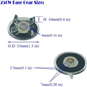 img 3 attached to Premium LONYE 250W Base Gear & Blade 🔧 Gear Set for Magic Bullet Blender MB1001 - Replacement Parts