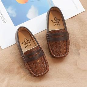 img 3 attached to 👞 Stylish Slip-on Loafers for Boys: YWPENGCAI Leather Shoes (Toddler, Little Kid)