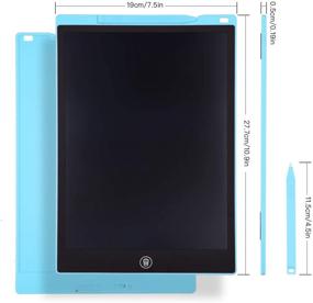 img 3 attached to 📝 Blue 12-Inch LCD Writing Tablet, Electronic Doodle Board, Handwriting Paper Drawing Tablet Gift for Kids and Adults at Home, School, and Office - cimetech Colorful Screen