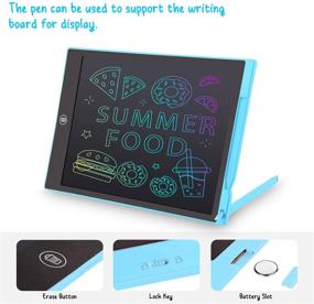 img 1 attached to 📝 Blue 12-Inch LCD Writing Tablet, Electronic Doodle Board, Handwriting Paper Drawing Tablet Gift for Kids and Adults at Home, School, and Office - cimetech Colorful Screen