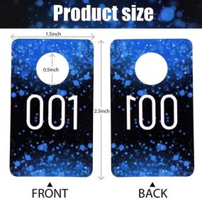 img 3 attached to Jetec Live Plastic Number Tags - Consecutive Reusable Live Number Tags with Reversed Mirrored Image, Hanger Cards for Clothes (Blue, Pack of 200)