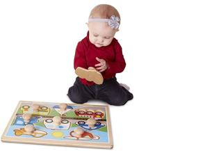 img 3 attached to 🚗 Melissa & Doug Wooden Vehicles Puzzle: Enhance Your Child's Playtime and Skills!