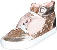 rose gold jojo siwa girls high top fashion sneakers - toddler and little kid sizes logo