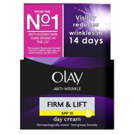 🧖 olay anti-wrinkle firm and lift day cream with spf 15, 40+ - 1.7 ounce logo