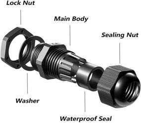 img 3 attached to Mxuteuk Connectors Protectors Waterproof Adjustable Industrial Electrical