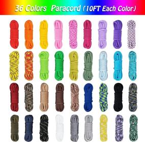 img 2 attached to 🎨 MONOBIN Paracord 550 Combo Kit: 36 Colors Multifunction Ropes & Accessories for Bracelets, Lanyards, Dog Collars - Instruction Book Included