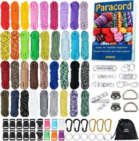 img 4 attached to 🎨 MONOBIN Paracord 550 Combo Kit: 36 Colors Multifunction Ropes & Accessories for Bracelets, Lanyards, Dog Collars - Instruction Book Included