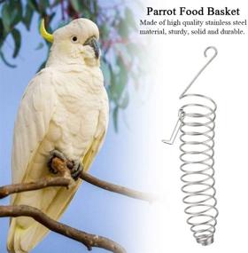 img 1 attached to 🦜 Stainless Steel Parrot Food Basket: Ideal Toy for Foraging & Healthy Snacking in Parakeets, Cockatiels, Conures, African Greys, Cockatoos, Macaws, Amazon, Lovebirds, Finches