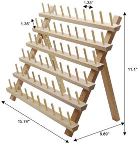 img 3 attached to SAND MINE Wooden Thread Rack: Organize & Display 60 Sewing and Embroidery Spools