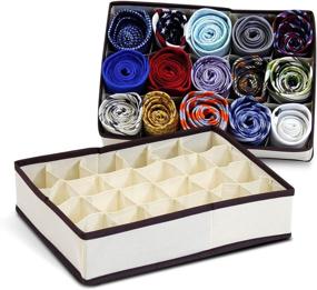 img 2 attached to 📦 Furinno 12284IV Non-Woven Fabric Storage Organizer: Ivory with Brown Trim, 4x6-Inch - Efficient and Stylish Storage Solution