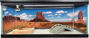 img 1 attached to Enhance your 20L Reptile Habitat with Carolina Custom Cages Monument Valley Panorama 3-Sided Wraparound Background for Optimal SEO