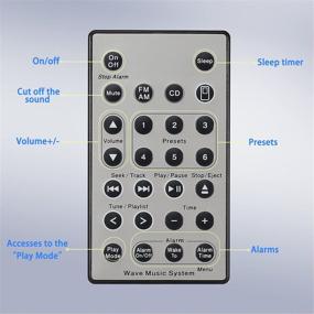 img 1 attached to 🎧 Silver Remote Control Fit for Sound Touch Wave Music Radio System CD AWRCC1 - Battery Not Included