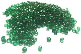 img 3 attached to 💎 Elegant Emerald Green Acrylic Diamond Confetti: 5000pcs Table Decorations for Weddings, Crafts, and Vase Fillers