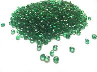 💎 elegant emerald green acrylic diamond confetti: 5000pcs table decorations for weddings, crafts, and vase fillers logo
