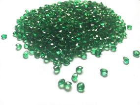 img 4 attached to 💎 Elegant Emerald Green Acrylic Diamond Confetti: 5000pcs Table Decorations for Weddings, Crafts, and Vase Fillers