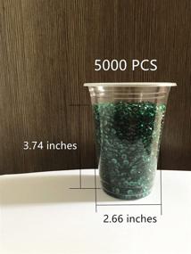 img 2 attached to 💎 Elegant Emerald Green Acrylic Diamond Confetti: 5000pcs Table Decorations for Weddings, Crafts, and Vase Fillers