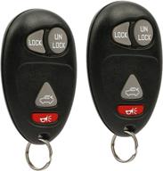 🔑 buick century regal rendezvous/oldsmobile intrigue/pontiac aztek grand prix key fob remote, 2001-2007 (l2c0007t), set of 2 logo