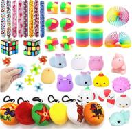 🎁 kids toy assortment bundle - party favors with mochi squishies, puzzles, finger gyro spiral twisters - perfect for birthday parties, classroom rewards, carnival prizes, pinata fills, treasure boxes, and goodie bags logo