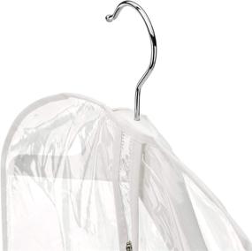 img 2 attached to 👗 Set of 6 Clear Garment Bags - 40 inch Plastic Showerproof Suit Bags for Hanging Clothes, Protecting from Dusts, Closet Storage Clothes Covers - HANGERWORLD