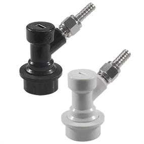 img 4 attached to PERA 43178-145684 Ball Lock MFL Disconnect Set with Swivel Nuts (2) 5/16 Gas, 1/4 Liquid Barbed - Pack of 2