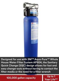 img 2 attached to 3M Aqua-Pure AP917HD-S Replacement Water Filter: Enhanced Sanitary Quick 💧 Change for AP904 System, Reduces Sediment, Chlorine Taste, Odor, and Scale