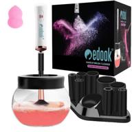 🧼 edook makeup brush cleaner and dryer: fast, deep cleaning for different brushes + free makeup sponge logo