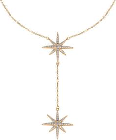 img 4 attached to 🌟 Savlano 14K Gold Plated CZ Starburst Pendant Chain Necklace - Elegant 18 Inches Jewelry for Women & Girls