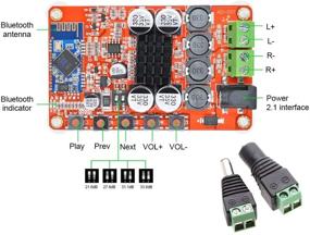 img 2 attached to Aideepen TDA7492P Bluetooth Amplifier Board with AC Adapter - 50W+50W Dual Channel Wireless Digital Stereo Receiver AMP Board