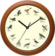 enhance your décor with belinlen singing bird wall clock: 12 inch melodies of bird names and songs logo