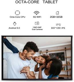 img 3 attached to 📱 Premium 10-Inch Android 9.0 Pie Tablet with Octa-Core Processor, 5G WiFi, 2GB RAM, 32GB ROM, Dual Cameras, Bluetooth 5.0, USB C, GPS – Gray