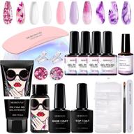 💅 beginners' morovan poly gel kit - gel nail polish kit with uv light, poly gel nail extension kit with uv light starter set - builder gel nail kit with full diy manicure set logo