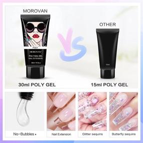 img 2 attached to 💅 Beginners' Morovan Poly Gel Kit - Gel Nail Polish Kit with UV Light, Poly Gel Nail Extension Kit with UV Light Starter Set - Builder Gel Nail Kit with Full DIY Manicure Set