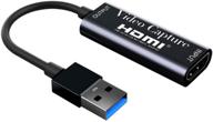 🎥 high-quality audio video capture cards hdmi to usb 1080p usb2.0: perfect for recording, streaming, and gaming with dslr camcorder, action cam, switch, xbox, ps3, ps4 logo