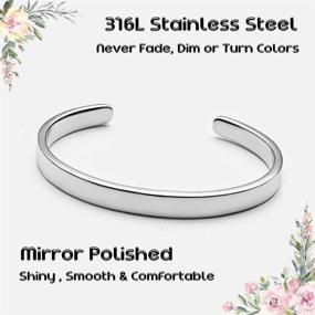 img 2 attached to 🎓 TONY & SANDY Graduation Cuff Bracelet: Inspiring 2021 Gift with Engraved Mantra Quote and Grad Cap Motif - Motivational Bangle for College & High School Students, Friendship Jewelry in Cap Box