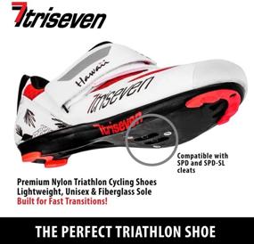 img 1 attached to TriSeven Premium Triathlon Lightweight Fiberglass Men's Shoes in Athletic