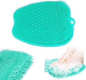 img 1 attached to 🦶 Revitalize Your Feet: Shower Foot Scrubber Massager Cleaner for Improved Circulation & Reduced Foot Pain - Green Bead 10.5x9.5in