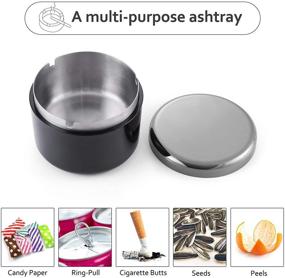 img 2 attached to 🚬 Stylish and Durable Ashtray for Cigarettes: FriyGardcn Standing Stainless