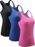 🏋️ ultimate performance: cadmus women's 3 pack dry fit compression athletic tank tops for yoga and running логотип