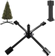 🎄 miya christmas tree stand: heavy-duty base for fake trees - foldable metal universal stand up to 100 lbs - black логотип