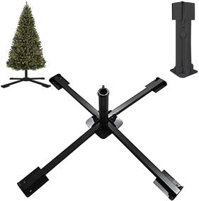 img 4 attached to 🎄 MIYA Christmas Tree Stand: Heavy-Duty Base for Fake Trees - Foldable Metal Universal Stand Up to 100 Lbs - Black