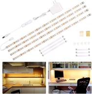 🔆 wobane under cabinet lighting kit - flexible led strip lights bar for kitchen cupboard, desk, monitor back, shelf - 6.6 feet tape light set - etl listed - 120 leds - 1100lm - 2700k warm white логотип