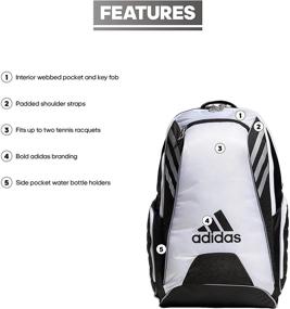 img 3 attached to Adidas Silver Tennis Racquet Backpack: Convenient Storage and Style