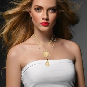 img 1 attached to 📎 SENNI Paperclip Necklace Set: Perfect Layering Necklaces for Girls' Jewelry Collection