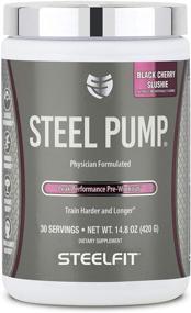 img 4 attached to 🍒 SteelFit Steel Pump: Train Harder, Longer & Focused – No Crash or Jitters! Black Cherry Slushie Pre-Workout Supplement