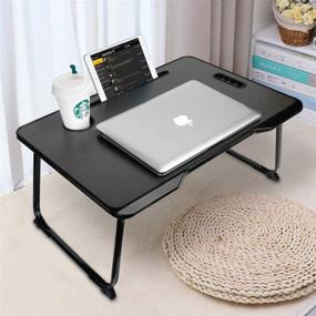 img 4 attached to Laptop Foldable Table Writing Eating Laptop Accessories for Stands